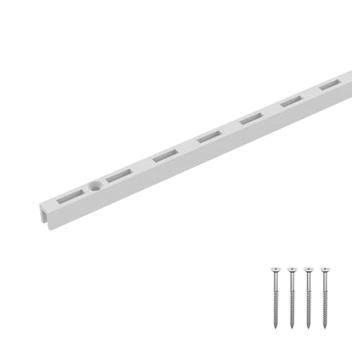 平安伸銅工業 LABRICO 600 棚柱 シェルフレール アイアン 長さ60cm 取付ねじ付き マットホワイト IXO-525の商品画像（Amazon）