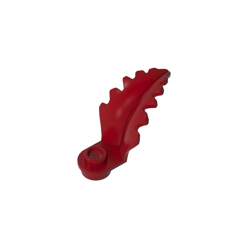 Gobricks 6282 6411022 Plant, Leaf 1x1 Curved 50 Pieces High-Precision MOC Building Bricks Replacement Parts Compatible with Lego Bricks GDS-90531-Dark Red โ image 1
