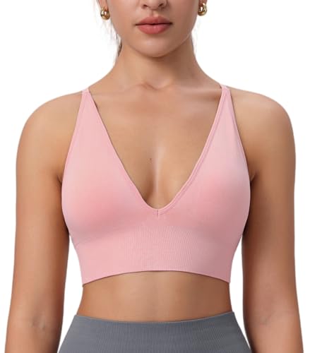 Image of Deep V-Neck Adjustable Women's Sports Bra