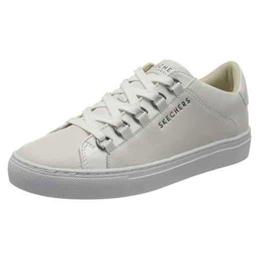 Skechers Side Street-Core-Set, Zapatillas Mujer, Multicolor (Wht Black Leather/Patent Leather Trim #L), 35.5 EU