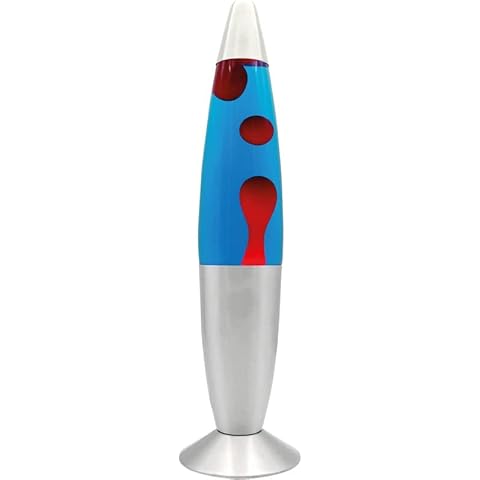 UR CHOICE Lava Lamp 16” - Retro Lava Lamp - Beautiful Liquid Wax Lamp - Night Light for Home Office Décor - Electrically Operated - Great Gift for Kids & Adults - Relaxing Lava Lamp (Blue/Red) Cover