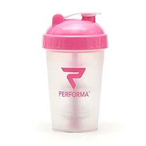 PerfectShaker Performa – Shaker Bottle, Best Leak Free Bottle with Actionrod Mixing Technology for Your Sports & Fitness Needs! Dishwasher and Shatter Proof (Mini Pink)