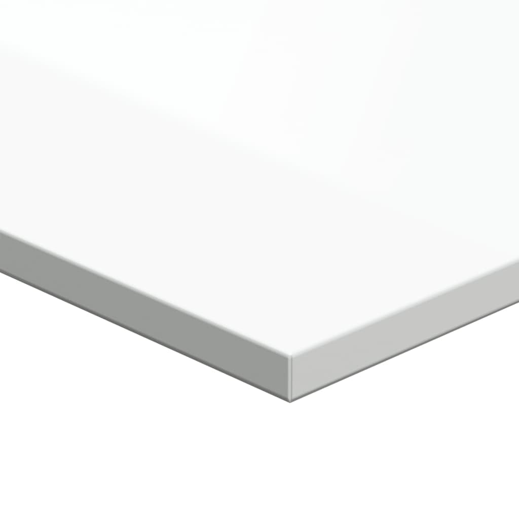 Bücherregal-Bretter Hochglanz-Weiß, 8 Stück Holzwerkstoff Regalsystem 80x50x1,5 cm, erweiterbar als Wandregal oder Standregal für Wohnzimmer, Büro, Küche, Garage, Stauraum und Ordnung