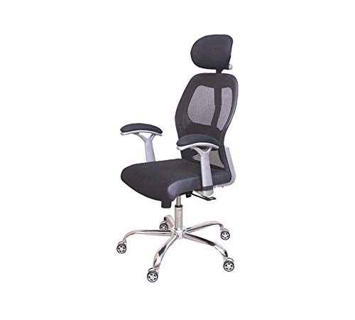 Image of Lakdi The Furniture Co High Back Director Mesh Chair with Lumbar Support & Adjustable Height Revolving & Ergonomic Chair and Metal Wheel Base with Chrome Finish Best Office Chair 111011132-hig