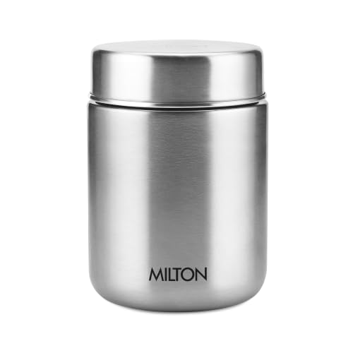 Image of Milton Grab N Go 450 Thermosteel Vacuum Insulated Food Jar|Hot & Cold Thermal Flask|Double Walled|Leak Proof|Ideal for carrying Soup, Khichdi, Sweet Corn to Office, School & Travelling, 410 ml, Silver