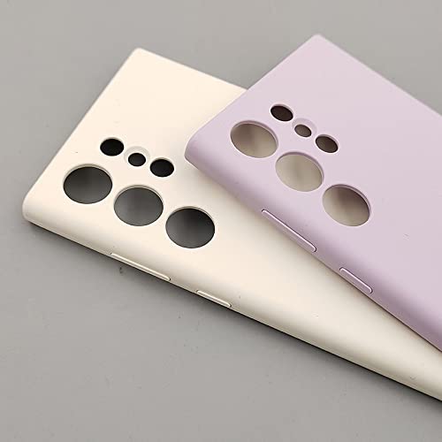 Coque arrière Samsung S23 Plus silicone liquide blanc protection