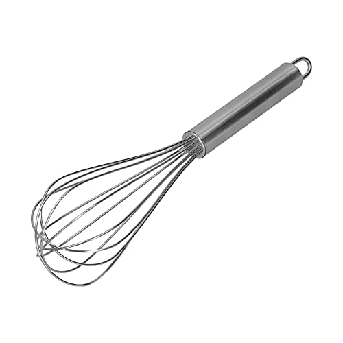 Stainless Steel Eggbeater, Stainless Steel Whisk Manual 6?Wire Egg Beater Home Baking for Cooking Mixing Whisking
