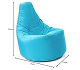 MaxiBean Bean Bag Chair Gaming indoor Outdoor Weather Resistant - Perfect for Home, Garden, Living Room Lounge - Adult, teenager Big Recliner BeanBag Chairs with Filling Beans Included - Black - Image 3