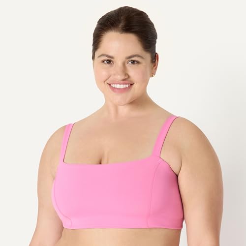 Image of Amazon Essentials Women's Active FormFlex Buttery Soft Light Support Bandeau Sports Bra with Adjustable Straps
