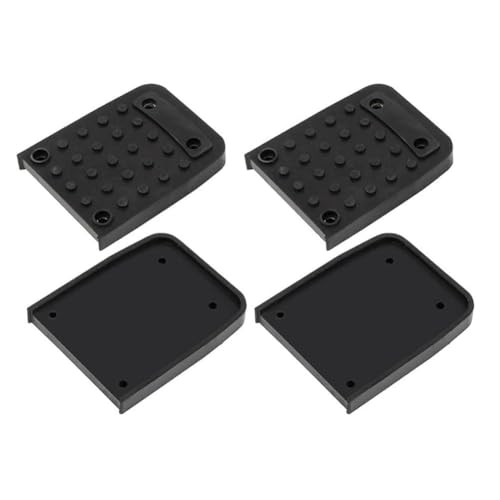 Lagomloot Kit de 4 pièces de rechange pour semelles d'échasses antidérapantes avec vis pour échasses de cloison sèche, chaussures en plastique noir pour...