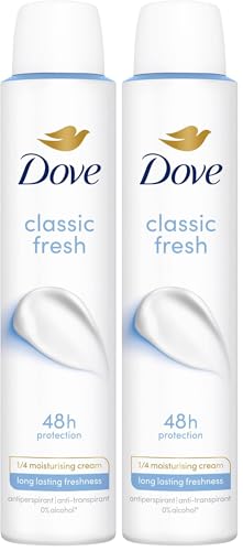 Dove Desodorante Aerosol Protección 48 horas Cuidado Esencial Classic 200 ML (Paquete de 2)