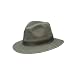 Dorfman Pacific Men's One-Piece Canvas Faux Leather-Trim Safari Hat,Olive,Medium