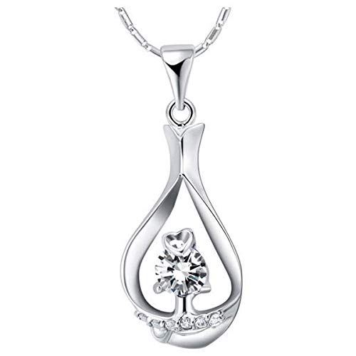 Collier en argent 925 de prestige et son ensemble de bijoux cœur élégant