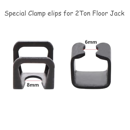 Image of 8 Pcs Jack Hoop Claw Clamp Clips Floor Jack Repair Kit for 2 Ton Hydraulic Horizontal Jack (4 Pcs 6mm and 4 Pcs 8mm Clips)