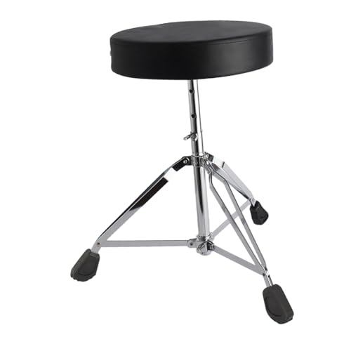 STARTIST ドラムスローン 折りたたみ式 滑り止め 厚いギター 快適な高さ調節可能、パッド入りシート ドラムスツール サウンドエンジニア用