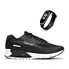 Tênis Masculino Academia RS6 Caminhada e Corrida Confortável e Leve + Relógio Digital (PRETO, BR, Adulto, Numérico, 43)