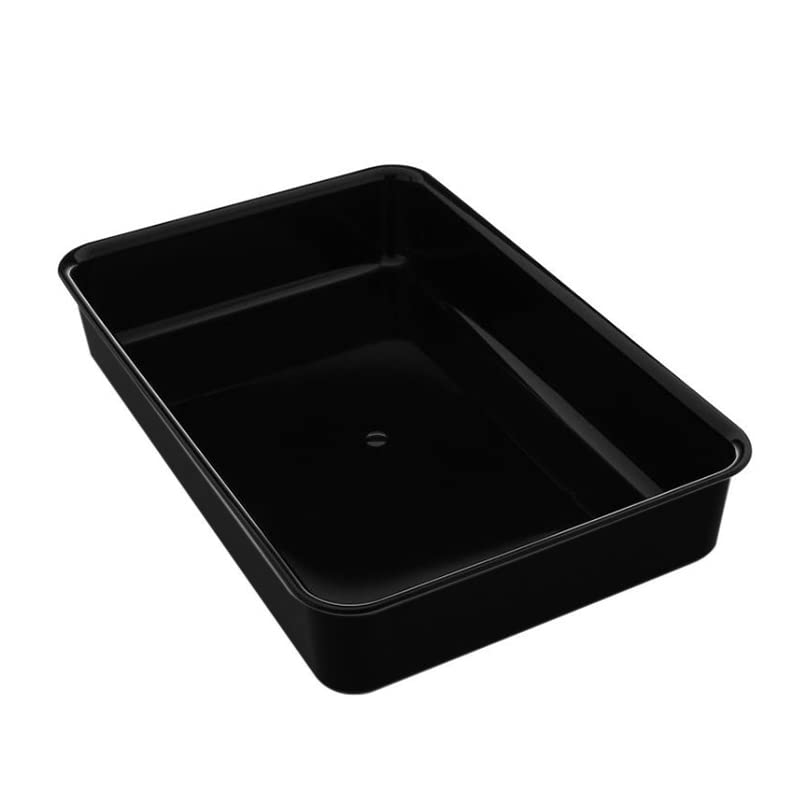 Virsus Vaschetta da banco rettangolare Formato A5 misura 44x29 cm, colore Nero, bordo Stondato, Contenitore Vassoio da esposizione per alimenti per Macelleria, Salumeria, Gastronomie (Altezza 8,5 cm)