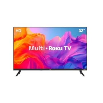 Multi Roku TV 32" Smart com imagem HD 3 HDMI 2 USB compatível com Alexa e Google Home - TL052M