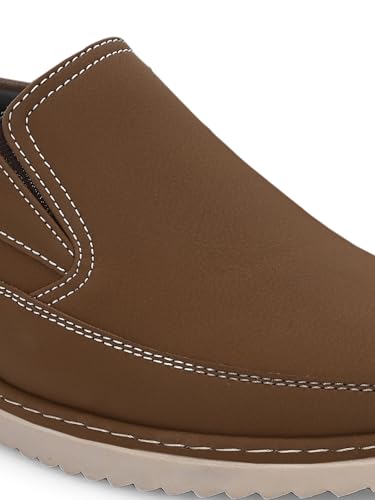 Image of STANPHORD Men Slip-On Casual Sneakers | PU Leather Water Resistant | TPE Anti-Slip Sole | Cushioned Everyday Walking Office Casual Wear (TPSG 3920)