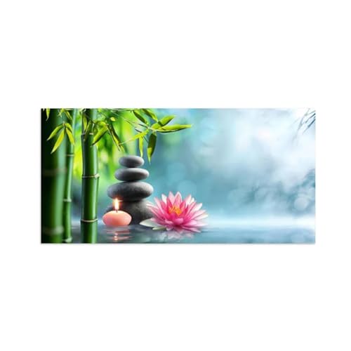 Toile Paysage Fleur et Bambou pour créer une ambiance zen dans votre chambre
