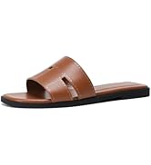 Stratuxx Kaze Women's Flat Sandals Fashion Slip on Open Toe Slides for Women Summer Dressy Size 5-11