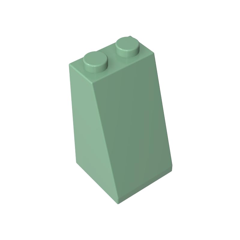 98560 Slope Brick 75ยฐ 2x2x3 Sloped Brick 50 Pieces GDS-1404 Compatible with Lego Building Blocks Color:Sand Green