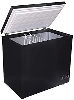 SIA CHF200B-AMZ1 Black Freestanding 201 Litre Large Capacity Chest Freezer, 4* Freezer Rating, 1 Year Manufacturers Guarantee, Aluminium Interior, 7 Temperature Settings, Classic Design
