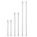 Shappy 6 Pieces Tension Rods Spring Rods for Curtains Bathroom Rods Tension, 3 Sizes Included, White