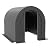 Outsunny 6' x 8' Garden Storage Tent with Galvanized Metal Frame, Waterproof Portable Shed, Heavy Duty Outdoor Shed for Bike, Motorcycle, Garden Tools - Gray