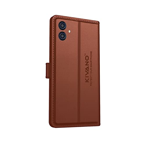 Image of Kivano Samsung Galaxy A04 / Samsung Galaxy M04 / Samsung Galaxy F04 / Samsung Galaxy A04e Flip Cover | Leather Finish | Inside Pockets & Inbuilt Stand | Shockproof Wallet Style Magnetic Closure Back Cover Case