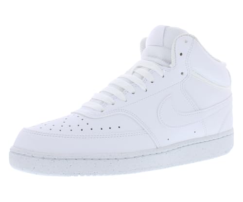 NIKE Men's Court Vision Mid Basketball Shoe, White, 7.5 UK