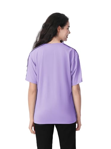 Image of Magnetic Buttons Post Shoulder Surgery Recovery Shirt for Men V-Neck Tear Away Adaptive Chemo Port Clothing for Women