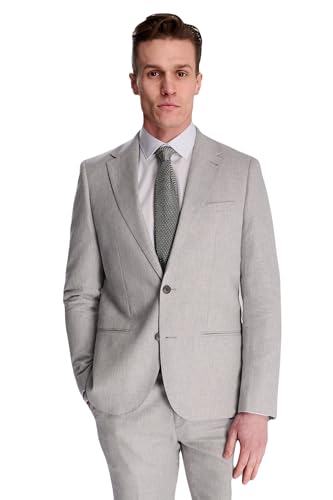 Veste de costume en coton et lin Giacomo Harry Brown ajustée