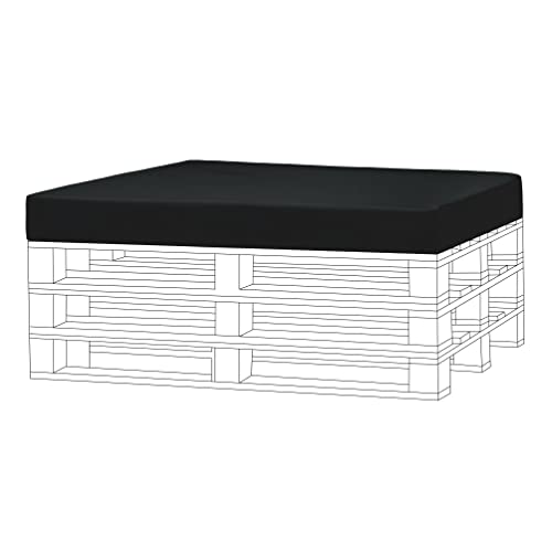 Gardenista Garden Seat Or Back Cushions For Pallet Furniture | For Standard Euro Pallet | Water Resistant Pallet Seating Cushion | Outdoor Wood Furniture Sofa Pillow | Comfy Durable | 1 Piece (Black)