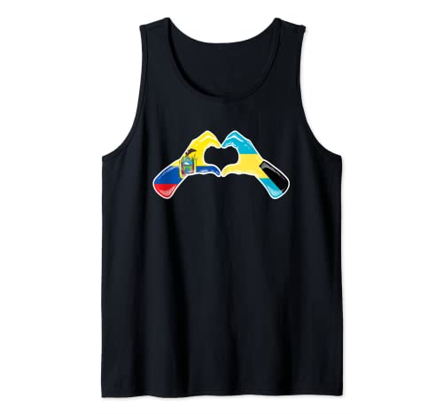 Bahamas Ecuador Flag Bahamians Ecuadorian Heart Camiseta sin Mangas