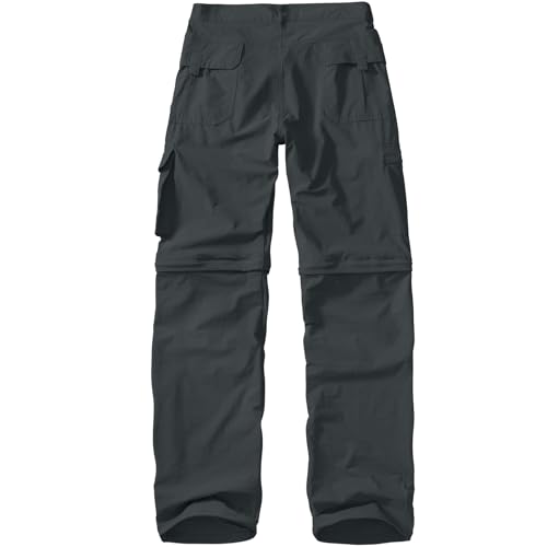 Men's Outdoor Quick Dry Convertible Lightweight Hiking Fishing Zip Off Safari Trousers2