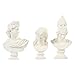 Arias Statue Figurine Dectop Decor: 3PCS Biała Żywica Athena Apollo Sculpture Biała Ludzka Figurka Do Wystroju Domu Prezent Artysty