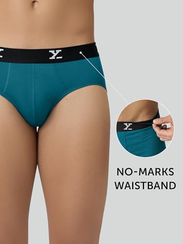 Image of XYXX Men's Ace Micromodal Regular Fit Solid Antimicrobial Briefs with No Marks Waistband (Pack of 2)