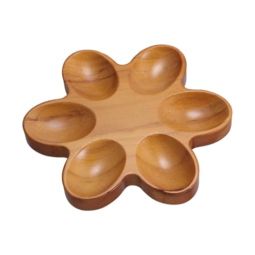 Huevera de madera minkissy para 6 huevos soporte resistente rústico