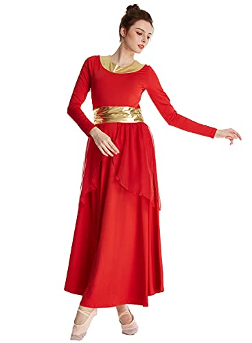 Robe de danse à manches longues pour briller en spectacle de danse - 3