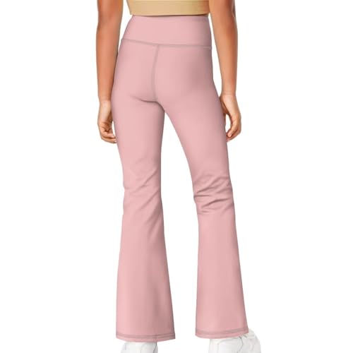 Girls Yoga Pants with Cute Animal Graphic Wide Leg High Waisted Flare Pants 5-14 Y3