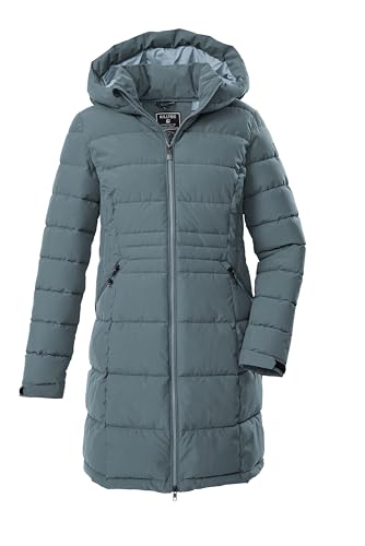killtec Damen Steppparka/Funktionsparka mit Kapuze KOW 11 WMN QLTD PRK, blaugrau, 38, 43303-000