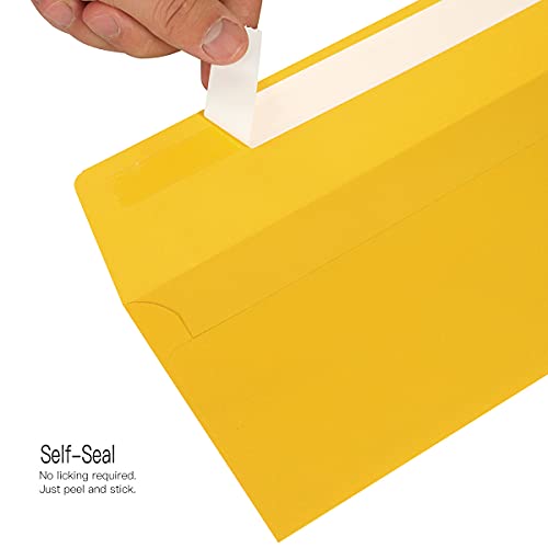 45-Pack-10-Self-Seal-Business-Envelopes-4-18-X-9-12-Inches-Square-Flap-Envelopes-with-Peel-Seal-Yellow-Windowless-45-Count