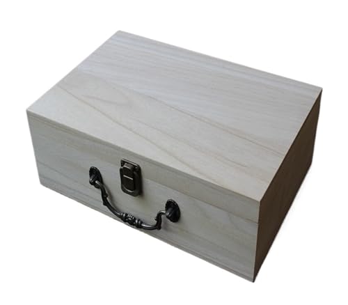 Stile: stile classico 30 x 20 x 10 cm vintage valigia in legno scatola portautensili scatola per attrezzi in legno naturale scatola medica (tipo w)