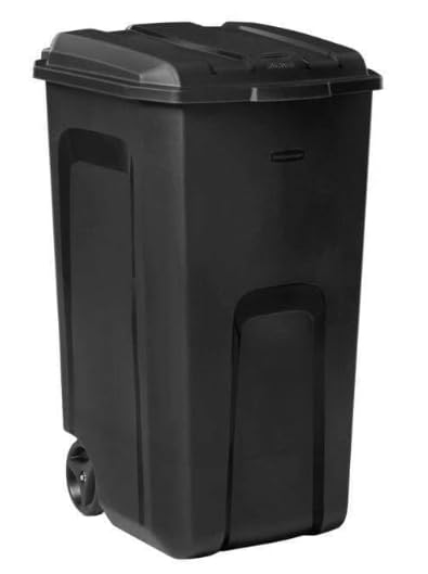 Amazon.com: iBiNEX - 45 Gallon Trash Can with Wheel and Attached Snap ...
