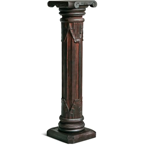 livasia pilier en bois avec sculpture de Bali, fait main et durable, support pot, pilier...