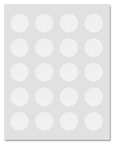 Waterproof Clear Gloss 1.5 Inch Circle Perforated Center Seal Labels For Laser Printers With Downloadable Template And Printing Instructions, 5 Sheets, 100 Labels (Rc15) #TOP3