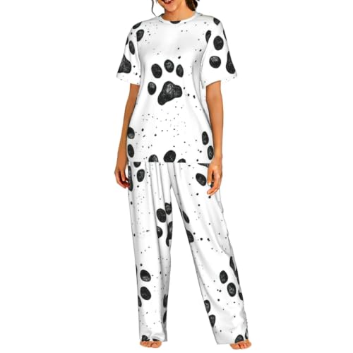 Pyjama court femme avec motif de chien pour des matins cocooning et doux