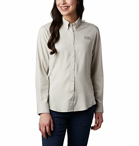 Columbia Women's Tamiami II UPF 40 Long Sleeve Fishing Shirt, Light Cloud,...
