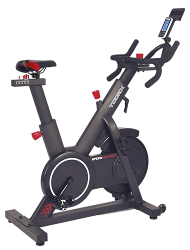 Toorx SRX-SPEED-MAG-PRO [Spin Bike Magnetica Professionale Volano 20kg Indoor Cycle Spinning App Ready 3.0] Cyclette Spinning Cardio Fitness con Resistenza 24 Livelli LCD Watt RPM Kinomap Zwift
